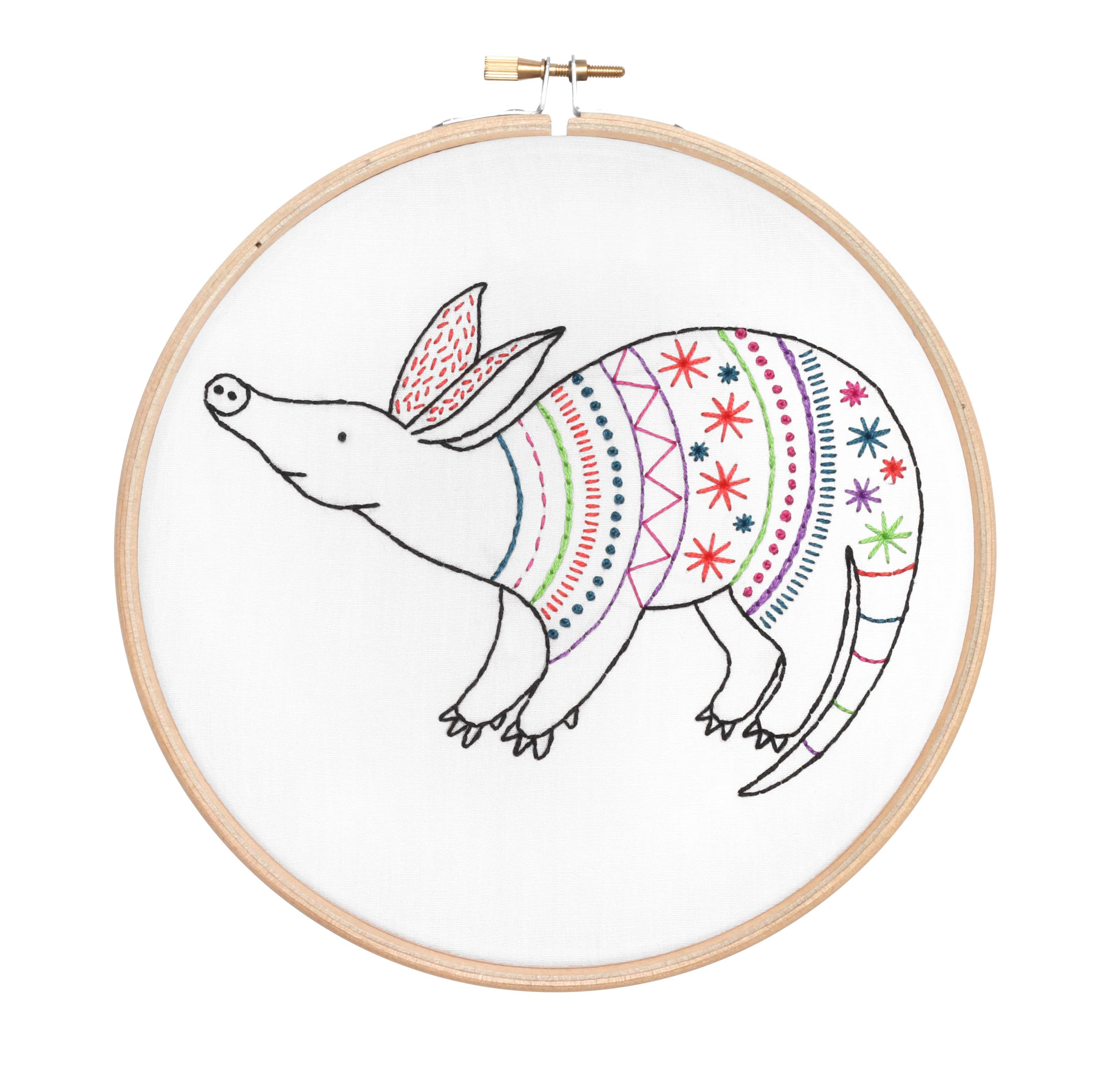 Aardvark Embroidery Kit, Hawthorn Handmade