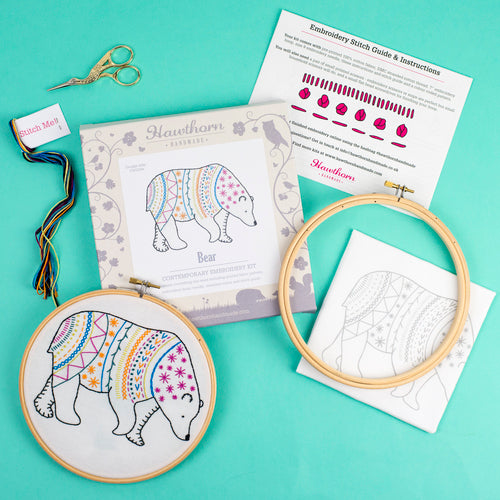 Bear Embroidery Kit, Hawthorn Handmade
