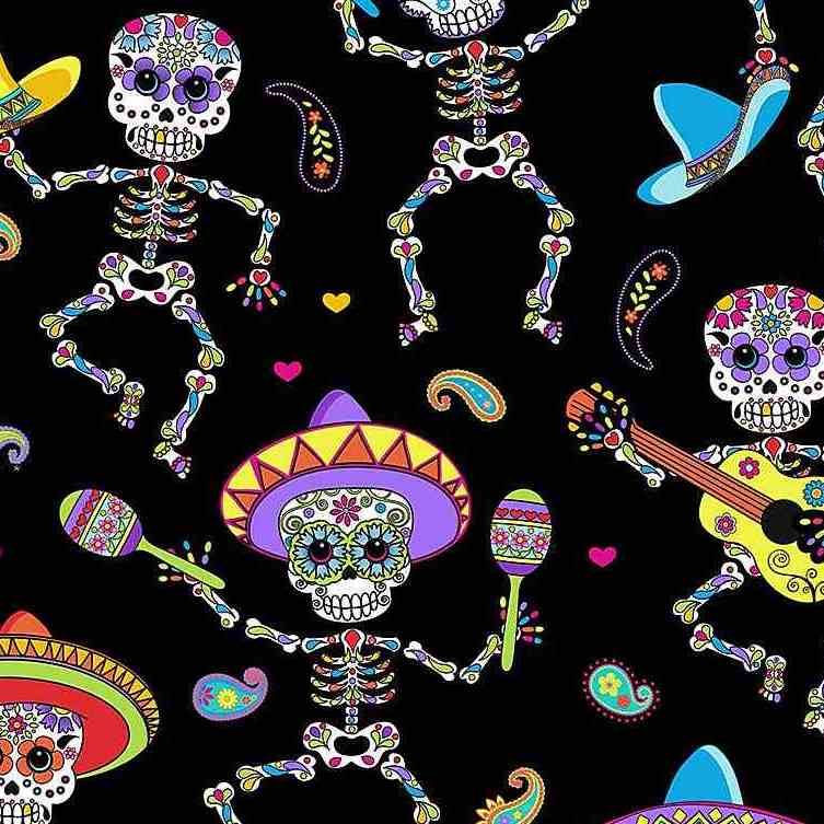 Dancing Day of the Dead, Timeless Treasures