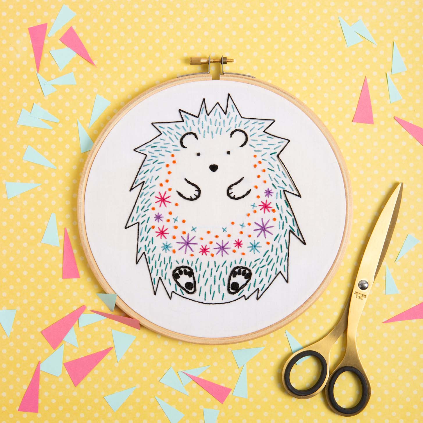 Hedgehog Embroidery Kit, Hawthorn Handmade