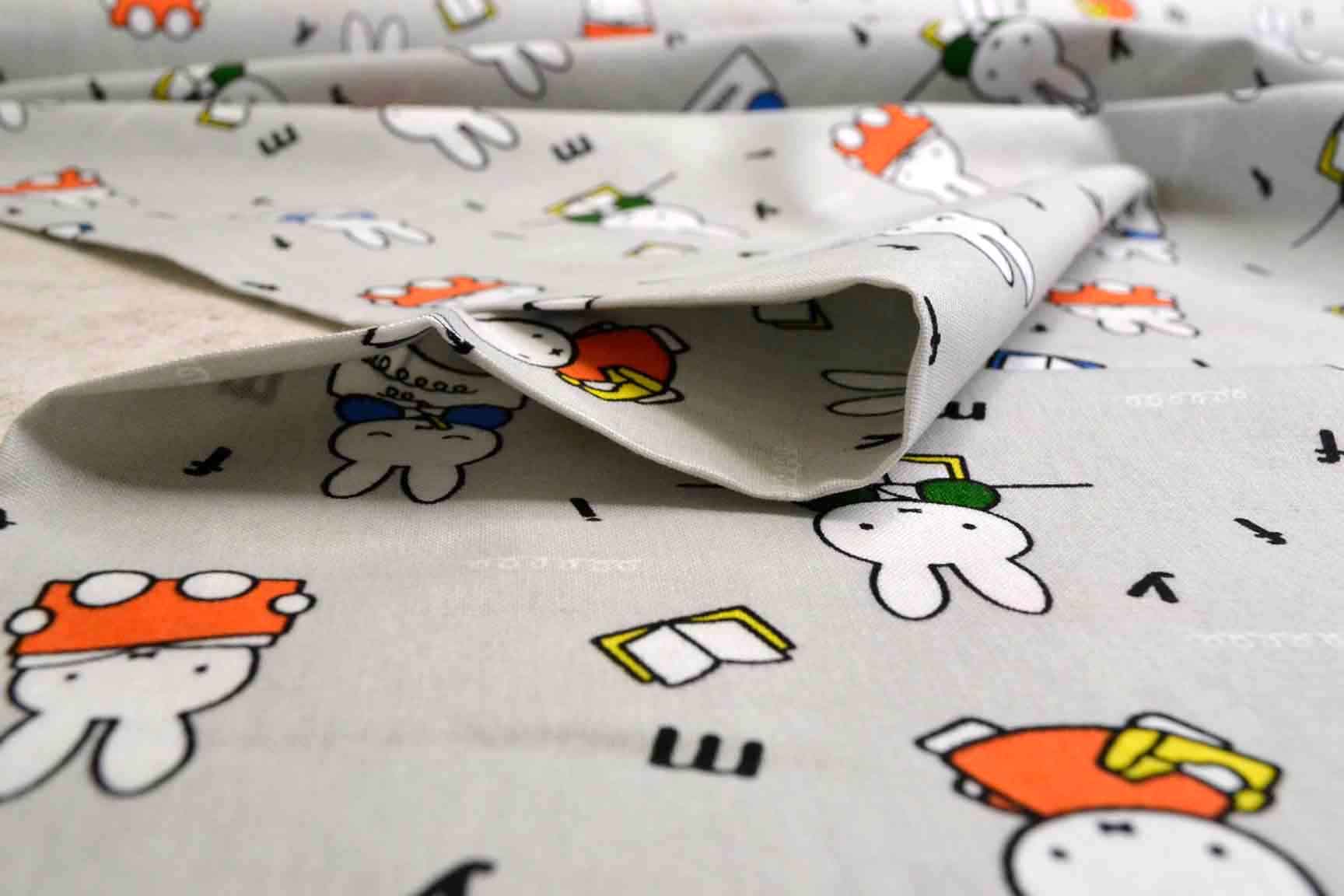Miffy at School Grey, Craft Cotton Co