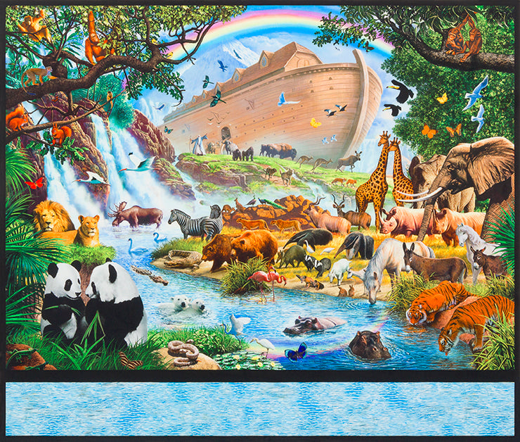 90cm Noah's Ark Inner Faith Nature Panel, Robert Kaufman