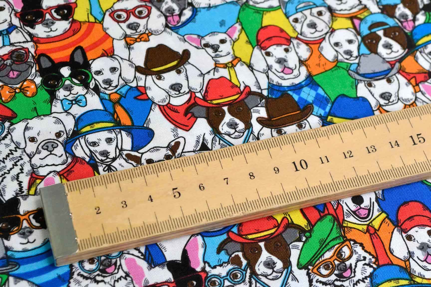 Packed Cartoon Dogs, Timeless Treasures