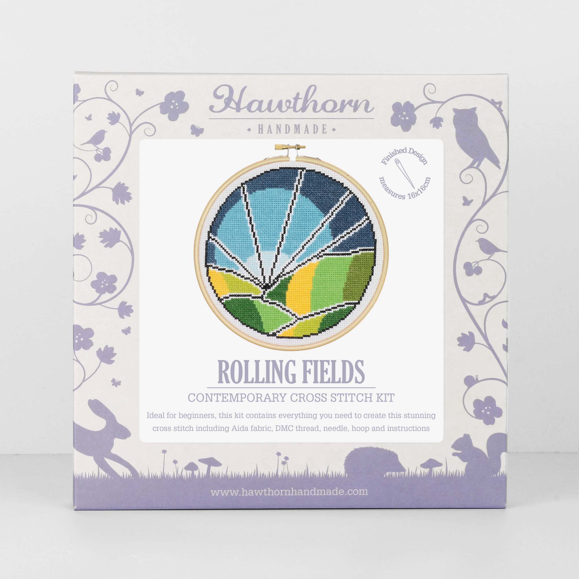 Rolling Fields Cross Stitch Kit, Hawthorn Handmade