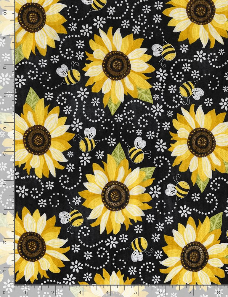 Sunflower and Bee Chalkboard, Timeless Treasures